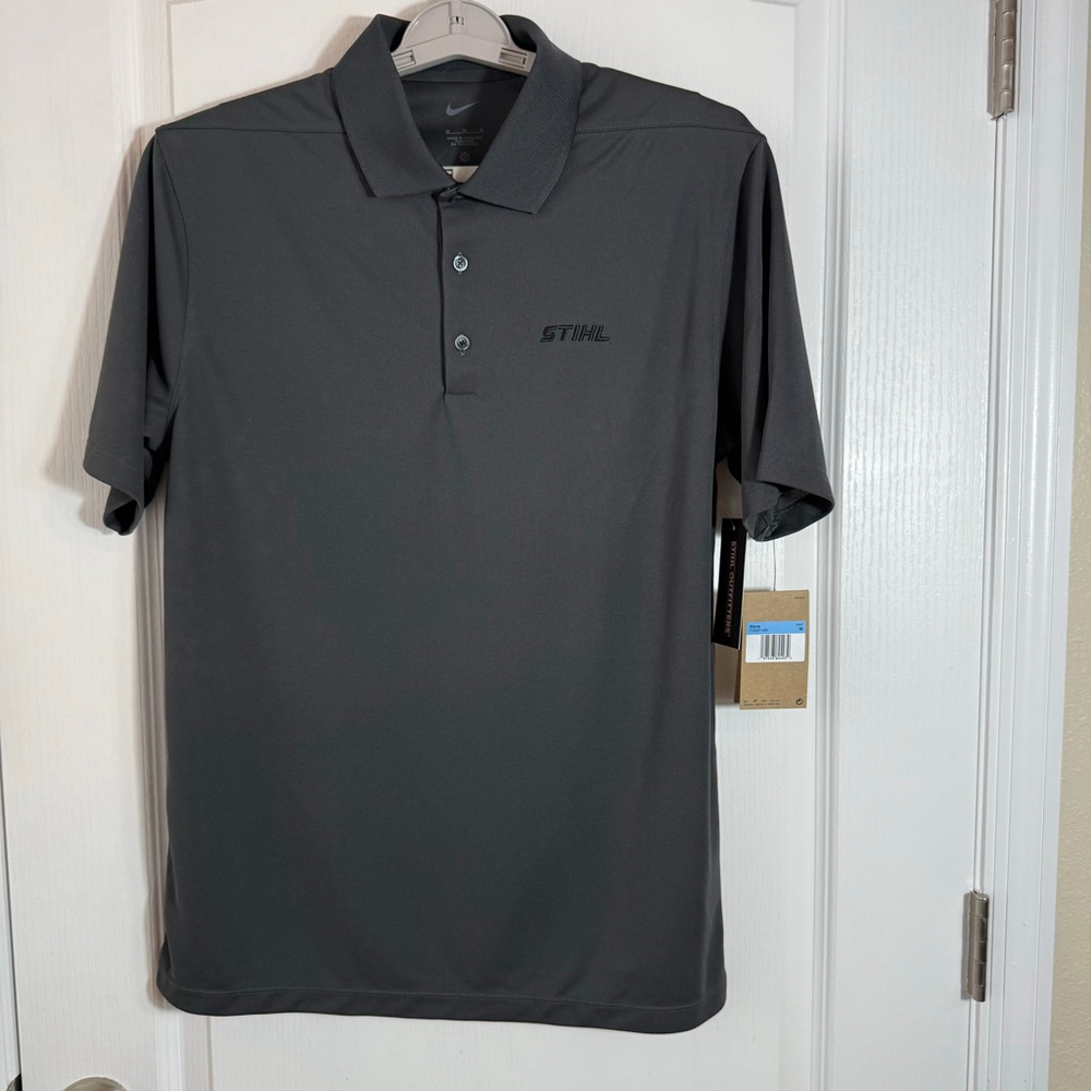 Men's Nike Gray Stihl Dri-Fit Polo Shirt M